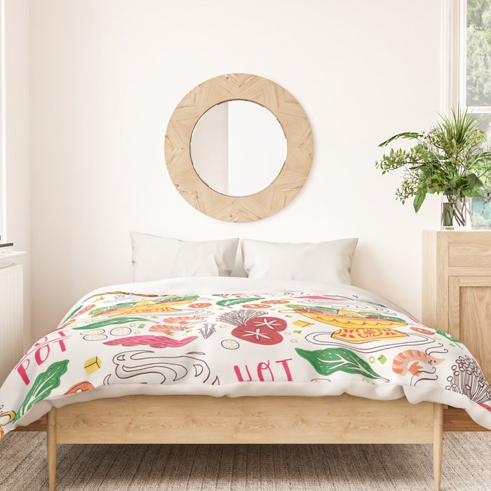 Hot Pot Shabu Shabu Soup Duvet Cover Gallery Image 3