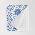 Floral pleasure pattern BW Throw Blanket Gallery Image 3