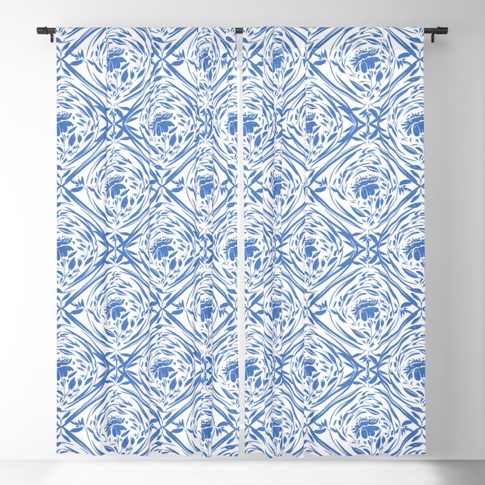Floral pleasure pattern BW Window Curtain Gallery Image 1