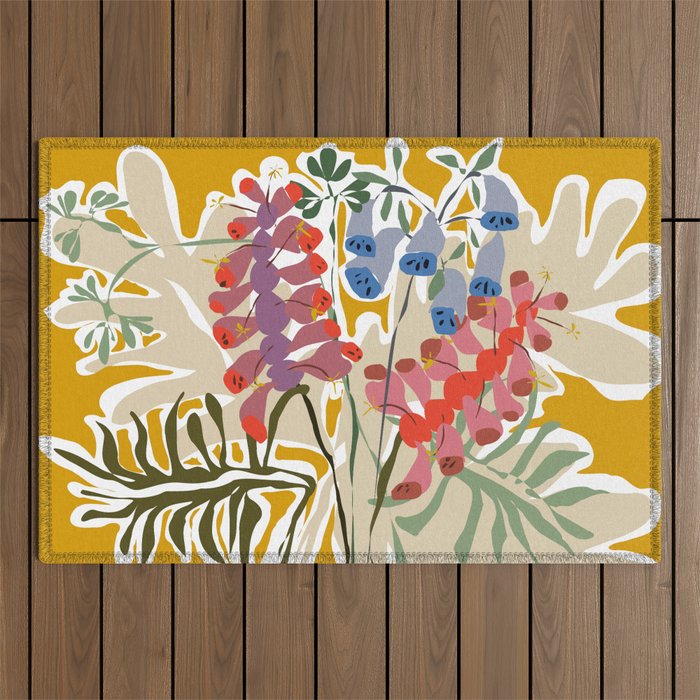 Lovely foxglove Outdoor Rug Gallery Image 1