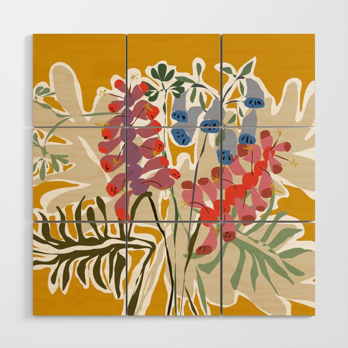 Lovely foxglove Wood Wall Art Gallery Image 1
