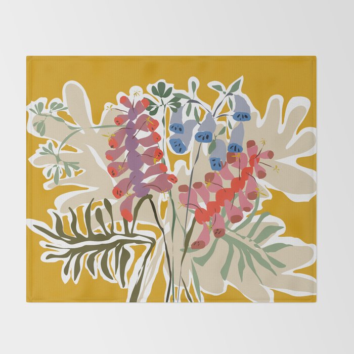 Lovely foxglove Throw Blanket Gallery Image 2