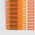 Retro 70s Brown and Orange Mid Century Color Block Vertical Stripes Geometric Pattern  Poster Gallery Image 3