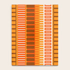 Retro 70s Brown and Orange Mid Century Color Block Vertical Stripes Geometric Pattern  Notebook Gallery Image 4