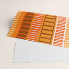 Retro 70s Brown and Orange Mid Century Color Block Vertical Stripes Geometric Pattern  Wrapping Paper Gallery Image 2
