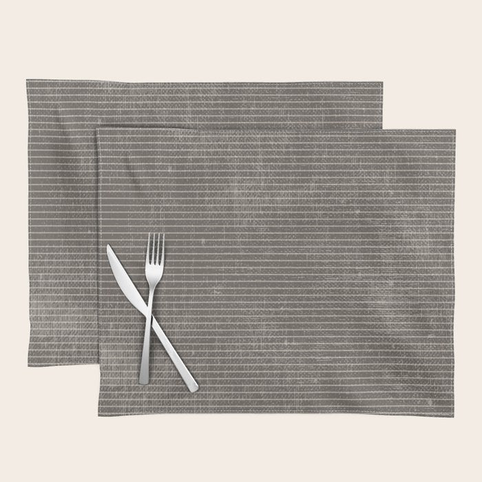 Vintage pastel brown abstract geometrical stripes Placemat Gallery Image 1
