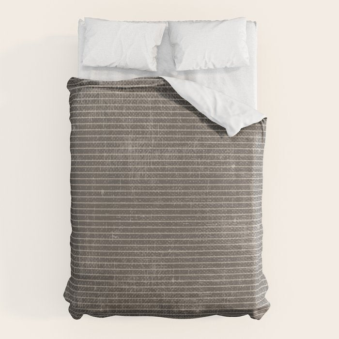 Vintage pastel brown abstract geometrical stripes Duvet Cover Gallery Image 6