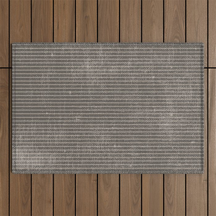 Vintage pastel brown abstract geometrical stripes Outdoor Rug Gallery Image 1
