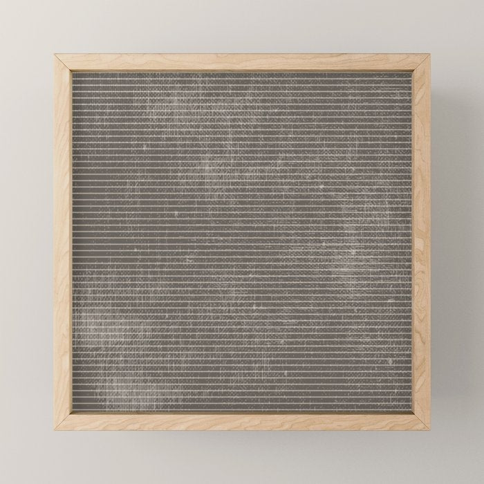 Vintage pastel brown abstract geometrical stripes Mini Art Print Gallery Image 1