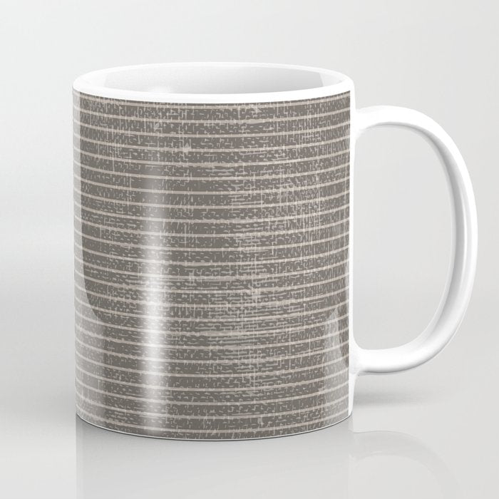 Vintage pastel brown abstract geometrical stripes Coffee Mug Gallery Image 1