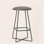 Vintage pastel brown abstract geometrical stripes Stool Gallery Image 1