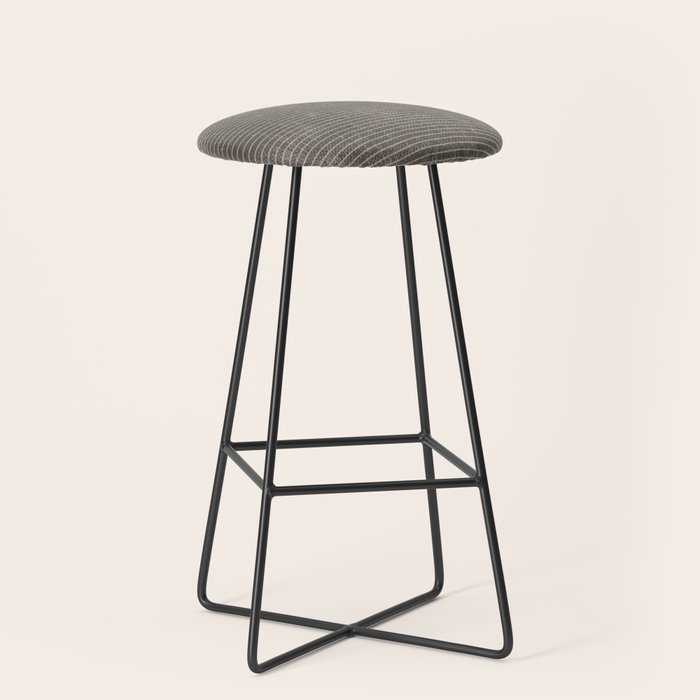 Vintage pastel brown abstract geometrical stripes Stool Gallery Image 1