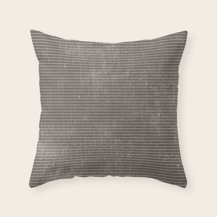 Vintage pastel brown abstract geometrical stripes Throw Pillow Gallery Image 6
