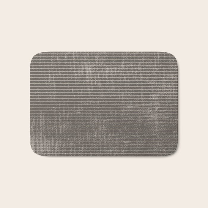 Vintage pastel brown abstract geometrical stripes Bath Mat Gallery Image 1