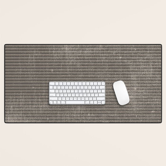 Vintage pastel brown abstract geometrical stripes Desk Mat Gallery Image 1