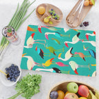 The Dance of Bird Colors Cutting Board Gallery Image 2