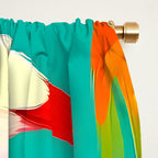 The Dance of Bird Colors Window Curtain Gallery Image 2