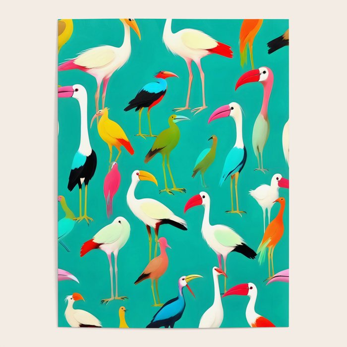 The Dance of Bird Colors Poster Gallery Image 1