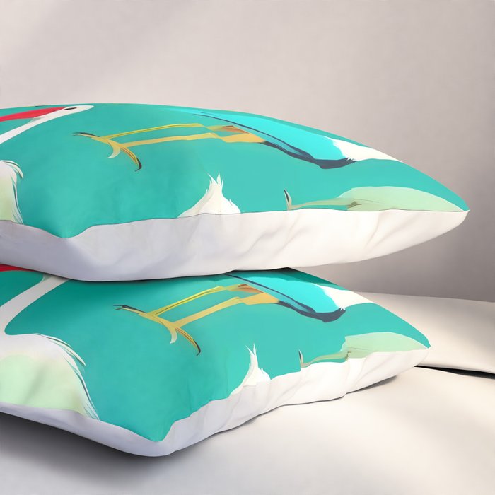 The Dance of Bird Colors Pillow Sham Gallery Image 3