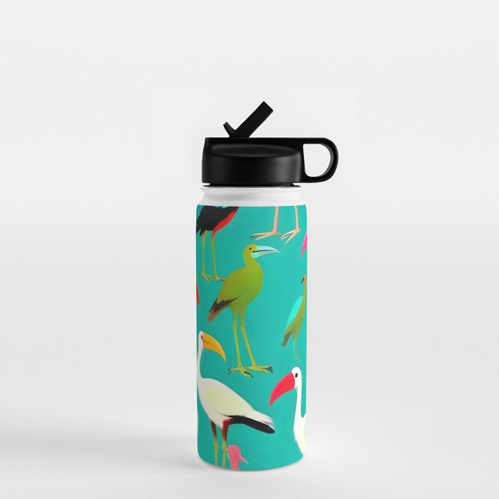 The Dance of Bird Colors Water Bottle Gallery Image 1