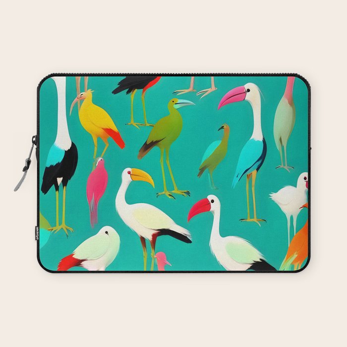The Dance of Bird Colors Laptop Sleeve Gallery Image 1