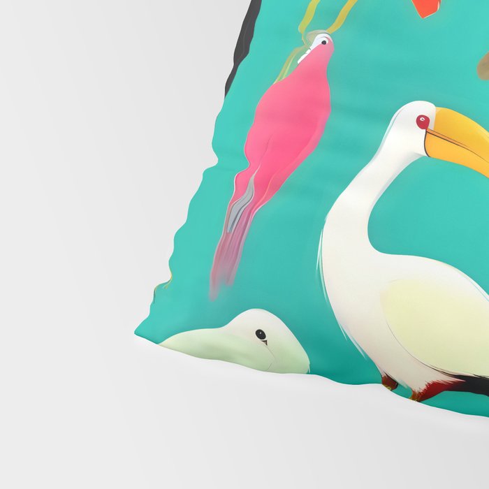 The Dance of Bird Colors Pillow Sham Gallery Image 4