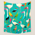 The Dance of Bird Colors Wall Tapestry Gallery Image 4