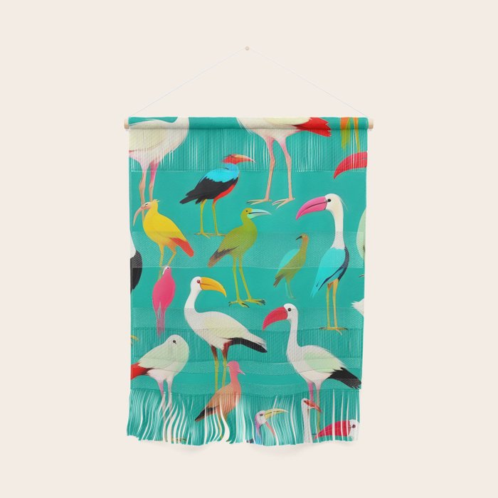 The Dance of Bird Colors Wall Hanging Gallery Image 1