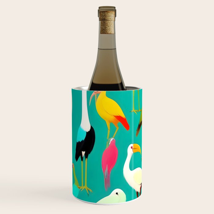 The Dance of Bird Colors Wine Chiller Gallery Image 2