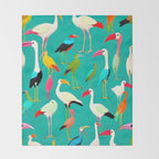 The Dance of Bird Colors Throw Blanket Gallery Image 2
