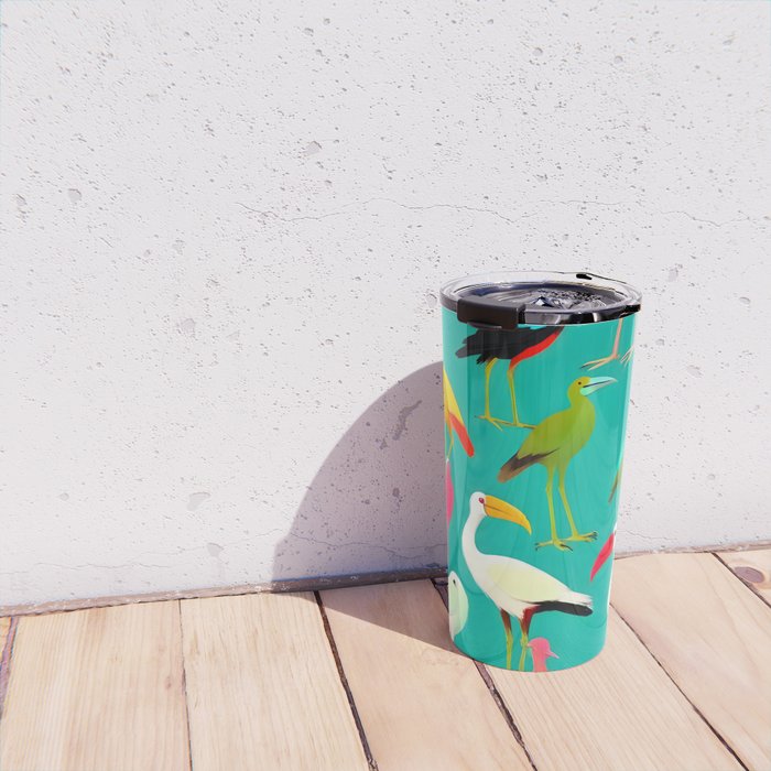 The Dance of Bird Colors Travel Mug Gallery Image 4