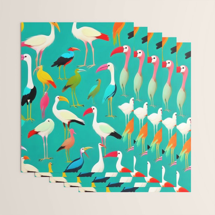 The Dance of Bird Colors Wrapping Paper Gallery Image 3