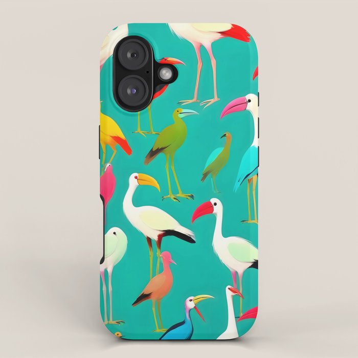 The Dance of Bird Colors iPhone Case Gallery Image 1