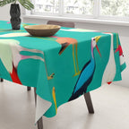 The Dance of Bird Colors Tablecloth Gallery Image 3