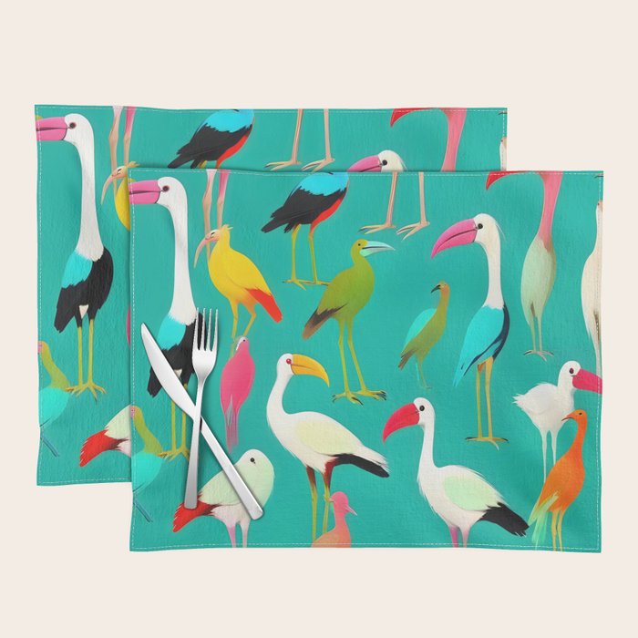 The Dance of Bird Colors Placemat Gallery Image 1