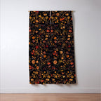 Exotic Midnight Floral Garden Window Curtain Gallery Image 3