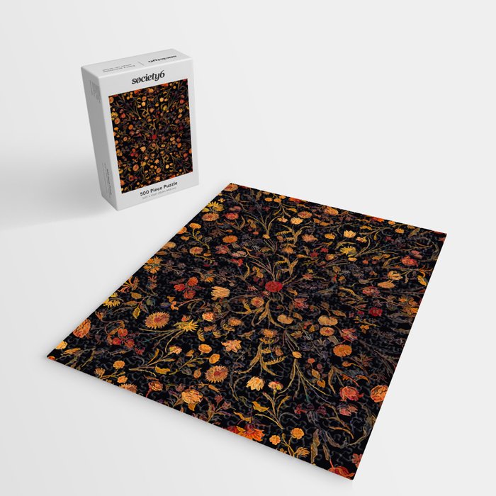 Exotic Midnight Floral Garden Jigsaw Puzzle Gallery Image 2