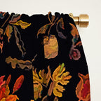Exotic Midnight Floral Garden Window Curtain Gallery Image 2
