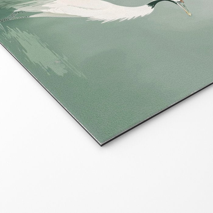 Japandi Wall Art chinoiserie Bird Poster Japanese wabi Sabi sage Green Forest maximalist Painting Welcome Mat Gallery Image 2