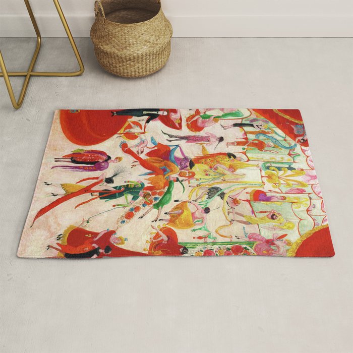 'Spring Sale Soireé at Bendels' Jazz Age New York City Portrait by Florine Stettheimer Rug Gallery Image 1