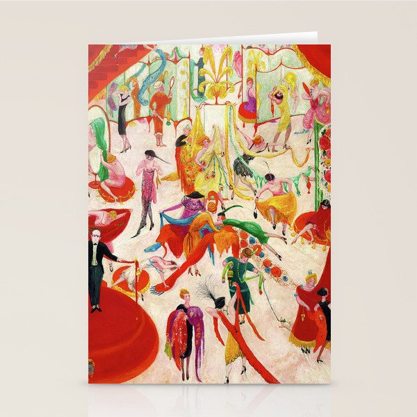 'Spring Sale Soireé at Bendels' Jazz Age New York City Portrait by Florine Stettheimer Stationery Card Gallery Image 2