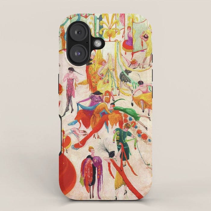 'Spring Sale Soireé at Bendels' Jazz Age New York City Portrait by Florine Stettheimer iPhone Case Gallery Image 1