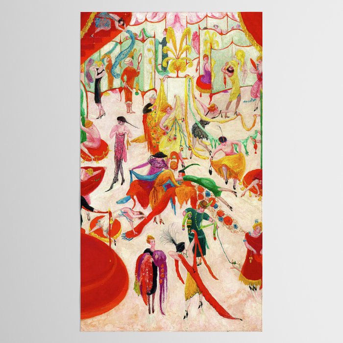 'Spring Sale Soireé at Bendels' Jazz Age New York City Portrait by Florine Stettheimer Tablecloth Gallery Image 2