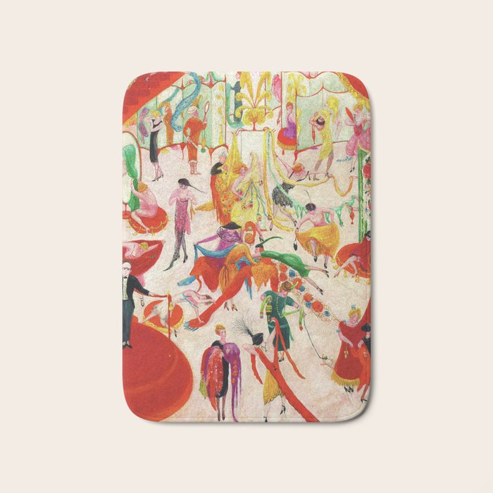 'Spring Sale Soireé at Bendels' Jazz Age New York City Portrait by Florine Stettheimer Bath Mat Gallery Image 1