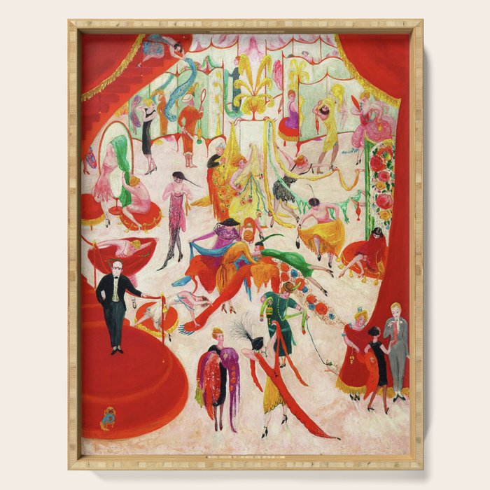 'Spring Sale Soireé at Bendels' Jazz Age New York City Portrait by Florine Stettheimer Serving Tray Gallery Image 1