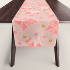 Origami Fortune Teller in Pastel Pink Table Runner Gallery Image 1