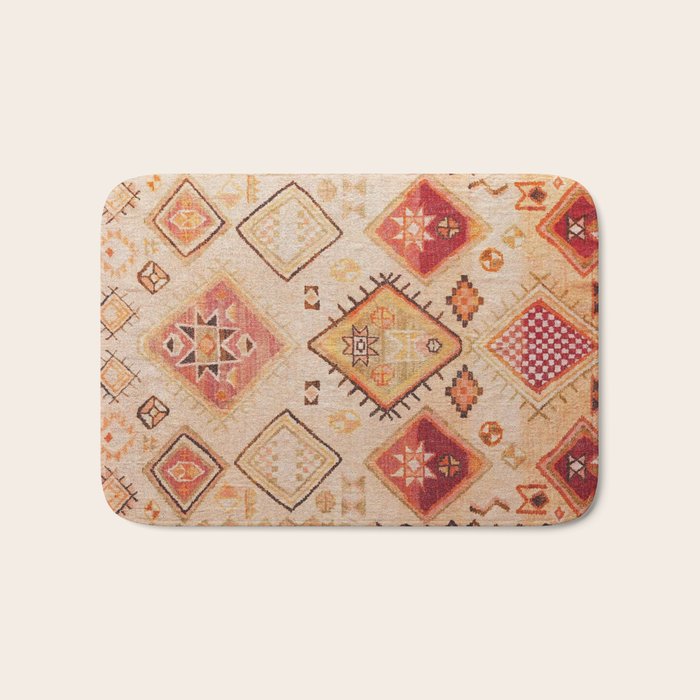 Traditional Oriental Desert Bohemian Moroccan Style  Bath Mat Gallery Image 1