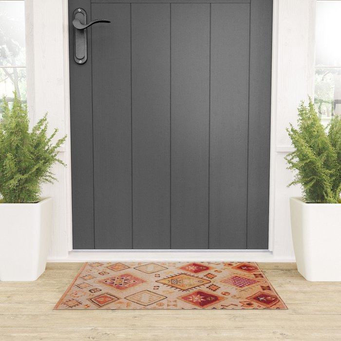 Traditional Oriental Desert Bohemian Moroccan Style  Welcome Mat Gallery Image 3