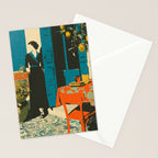 Cozy Morning on the Terrace Stationery Card Gallery Image 2