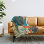 Cozy Morning on the Terrace Throw Blanket Gallery Image 1